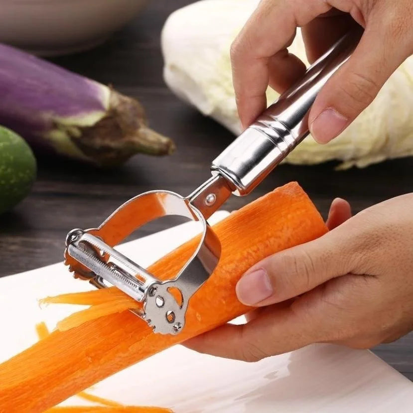 Stainless Steel Vegetable Peeler & Julienne Slicer – Potato & Carrot Grater Tool