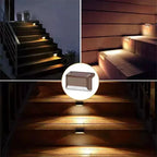 Waterproof Solar LED Step Lights for Garden & Patio Decor