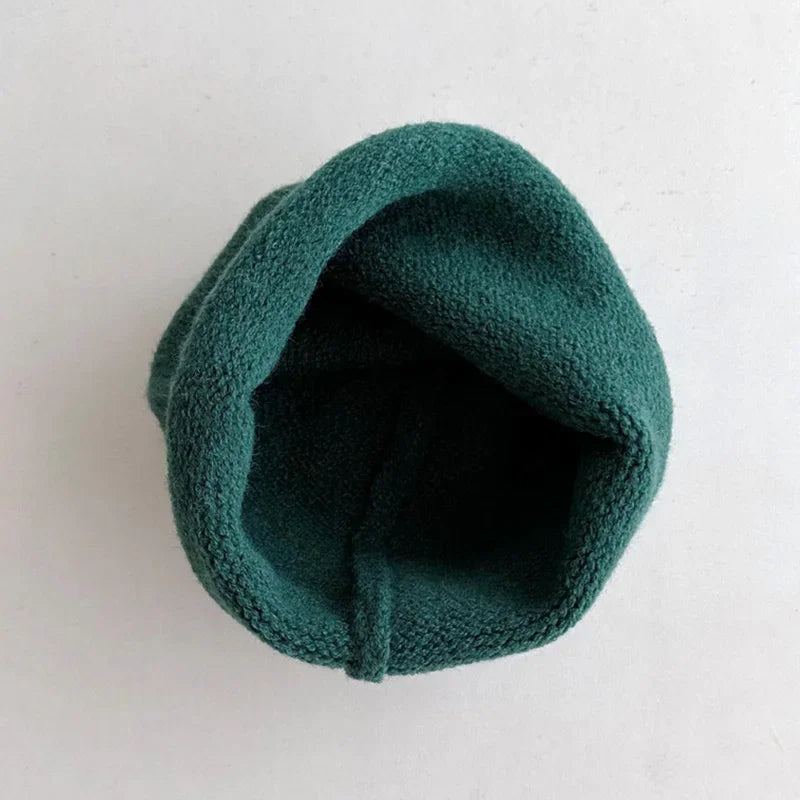 Kids Winter Crochet Bonnet Warm Baby Hat for Newborns