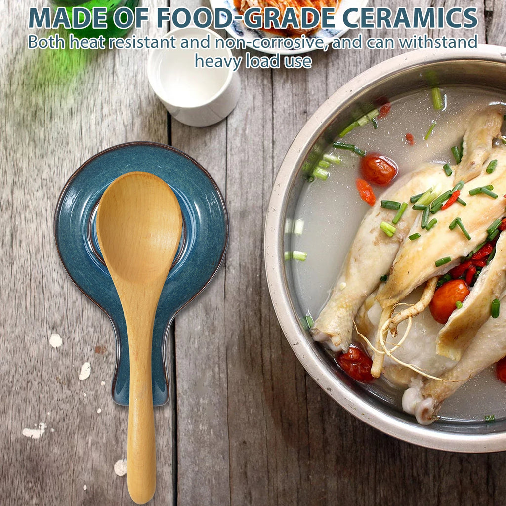 Large Ceramic Spoon Rest Dishwasher Safe Holder