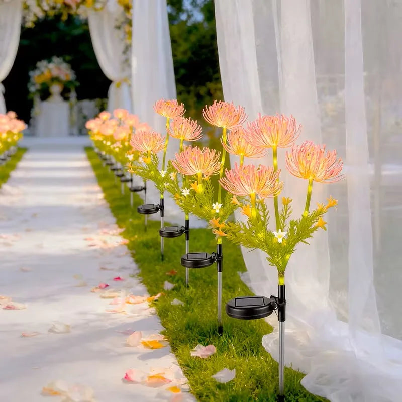 Solar Spider Lily Flower Lights for Waterproof Garden Decor