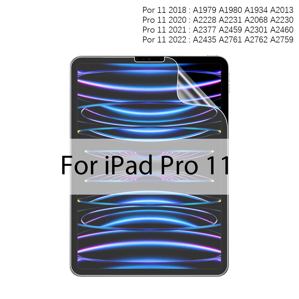 Screen protector for iPad Pro 11 with model number display on a white background