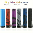 TPR MTB Bicycle Handlebar Grips Aluminum Lock-On Non-Slip Comfort