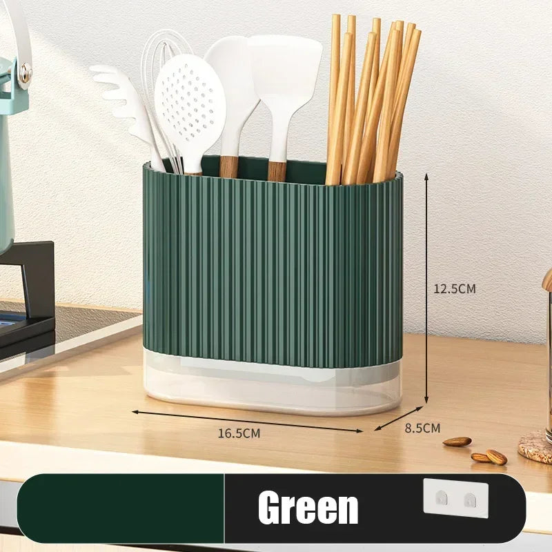 Wall Mounted Chopstick Holder Spoon Storage Rack