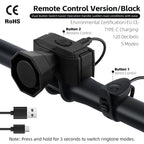 WEST BIKING 120dB Electric Bike Horn Rechargeable Waterproof Bicycle Bell