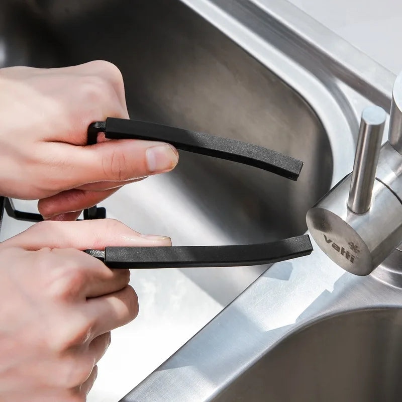 Metal Sink Sponge Holder Suction Wall-Mounted Kitchen Organizer