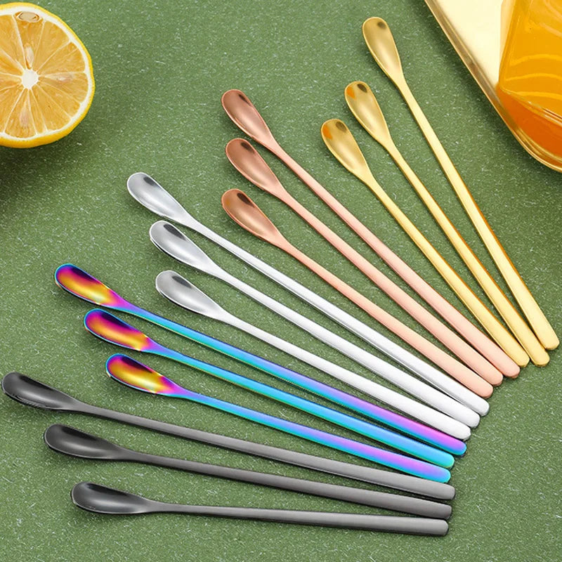 3PCS Stainless Steel Stirring Spoon Set Coffee Tea Dessert Spoons