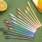 3PCS Stainless Steel Stirring Spoon Set Coffee Tea Dessert Spoons