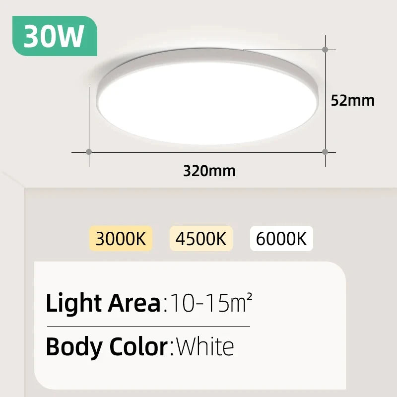 Ultra Thin LED Ceiling Lamp for Bedroom & Living Room