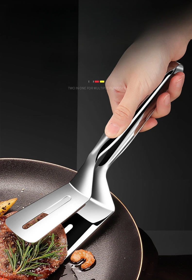 304 Stainless Steel Kitchen Tongs UK Steak BBQ Food Clip Tool