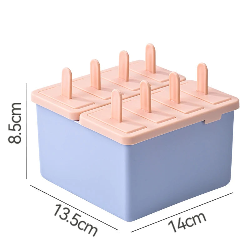 Food Grade Silicone Ice Cream Mold with Lid – BPA Free Popsicle Maker Kit