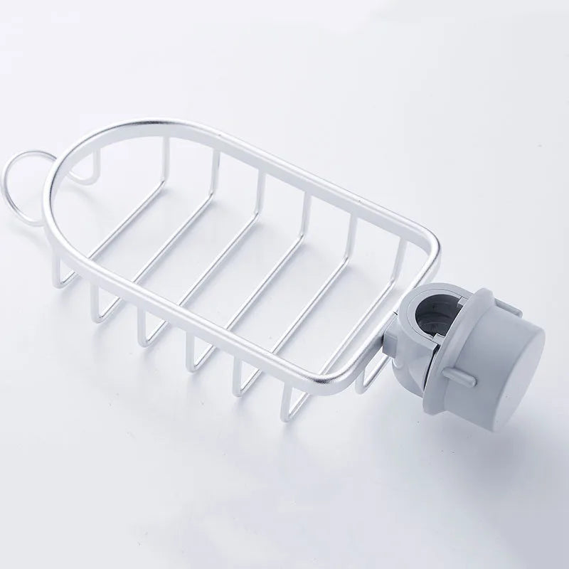Space Aluminum Sink Drain Rack Faucet Sponge & Soap Organizer