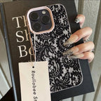 Black Lace Personalized Phone Case for iPhone 17 16 15 14 13 Pro Max
