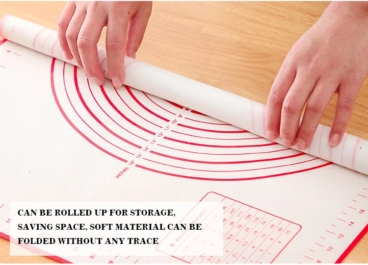 UNTIOR Silicone Baking Mat Non-Stick Dough Kneading & Pizza Rolling Pad