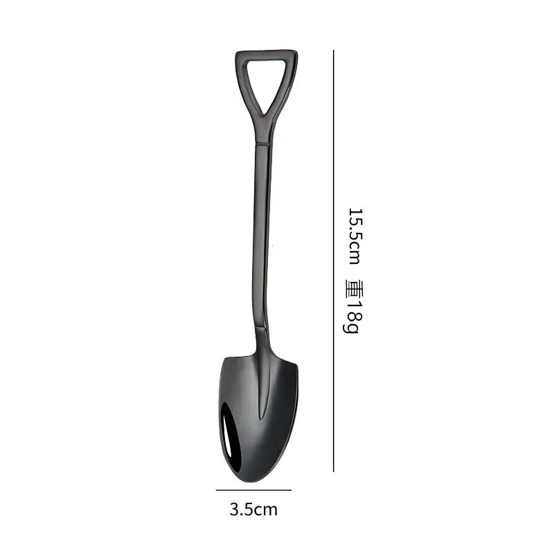 Stainless Steel Shovel Spoon – Retro Coffee, Ice Cream & Dessert Scoop