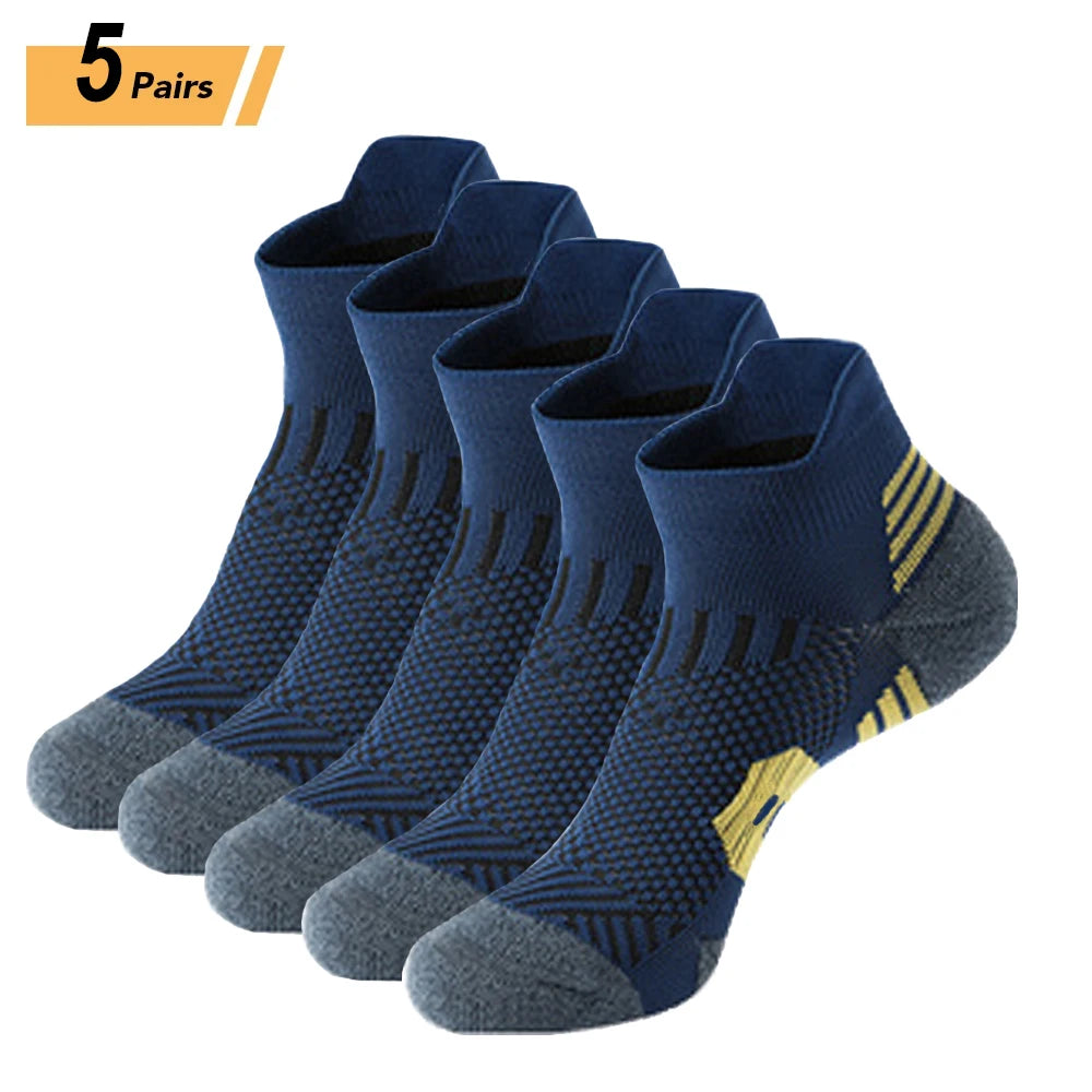 Fitness Sport Socks Non-Slip Cushioned Quick Dry Running Socks 3 Pairs
