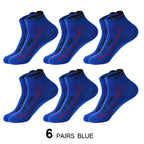 Breathable Basketball Socks Men 6 Pairs Sweat Absorbent Mesh Running