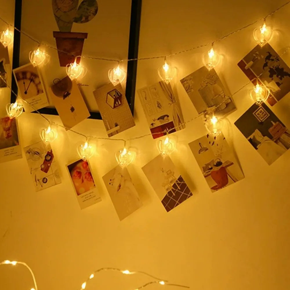 Heart Clip Fairy Lights LED String Wedding Decor