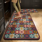 Kitchen Mat Absorbent Printed Rug Non-Slip Long Floor Carpet