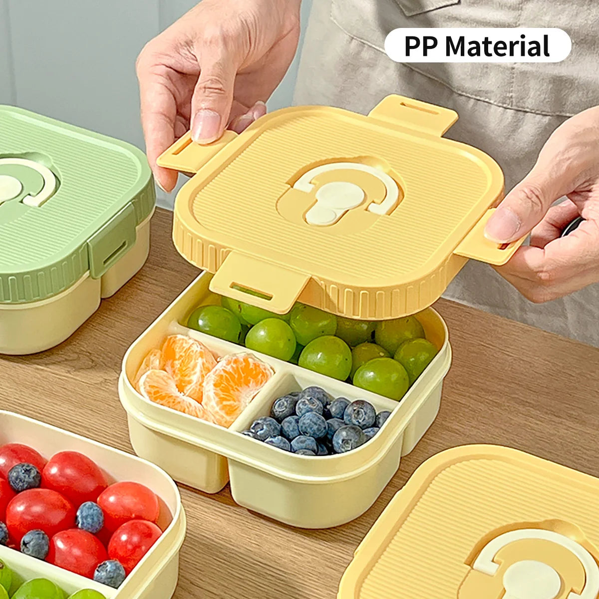 WORTHBUY Portable Lunch Box Leakproof Microwave Safe Bento Box
