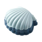 Seashell Soap Box – Double Layer Drain Soap Holder for Bathroom & Travel