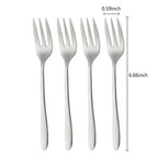 Gold Stainless Steel Fruit Fork Set Cake, Salad & Snack Cutlery (1–6Pcs)