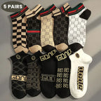 Men's Thin Breathable Low Cut Socks 5 to 10 Pairs Anti Odor Moisture Wicking