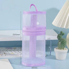 Clear Mesh Pencil Case Portable Standing Pen Holder Organizer
