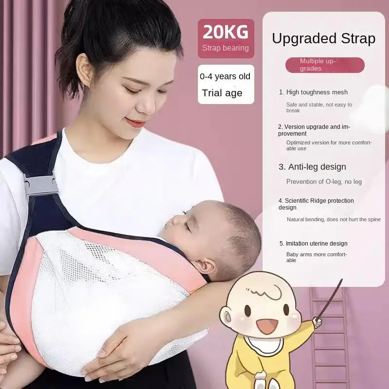 Ergonomic Baby Carrier with Hip Seat Front Carry Infant Sling 0-24M