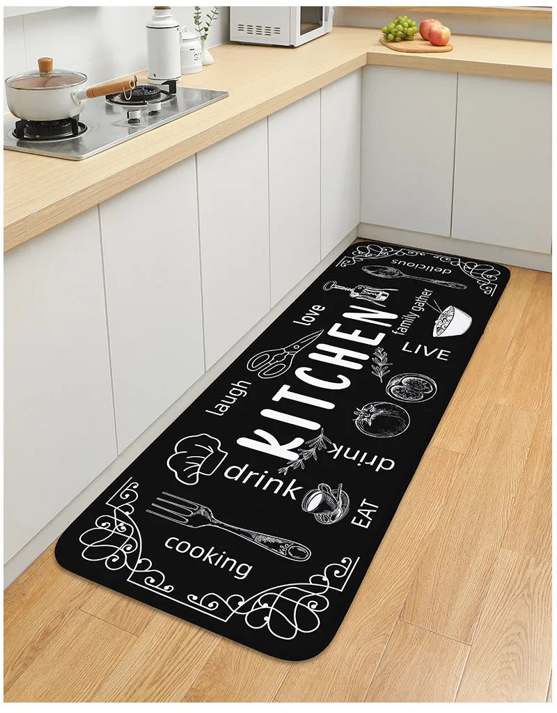 VIKAMA Kitchen Floor Mat UK Absorbent Non-Slip Waterproof Rug
