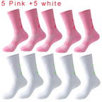 Men Cushioned Basketball Socks Long Breathable Badminton Sports Crew