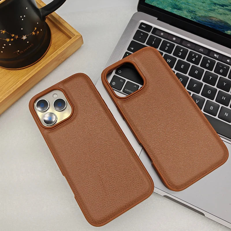 Premium Epsom Leather Case for iPhone 17 16 15 14 13 Pro Max Cover Secondary image