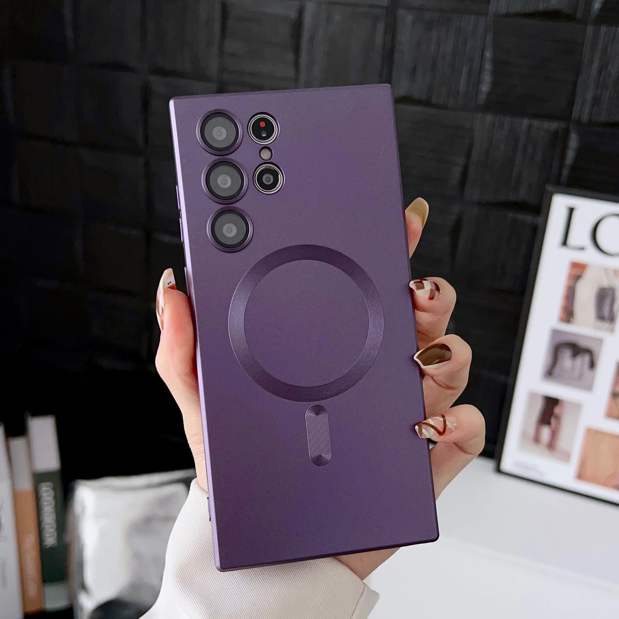 Luxury Magnetic Case for Samsung Galaxy S23 S24 S25 S26 Ultra