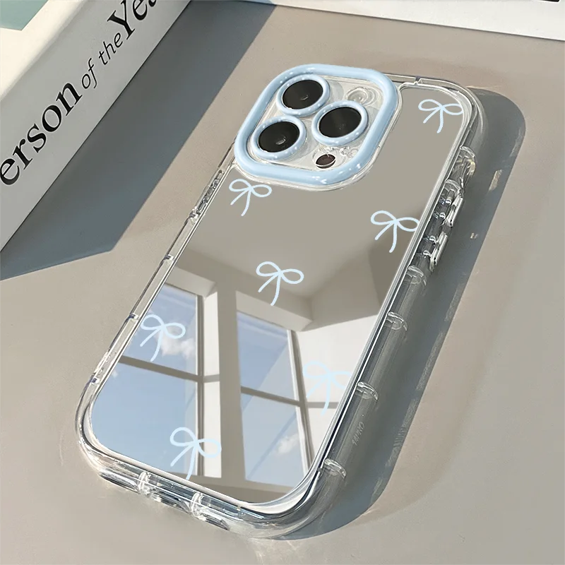 Minimalist Smile Mirror Case for iPhone 17 16 15 14 13 12 11 Pro Max