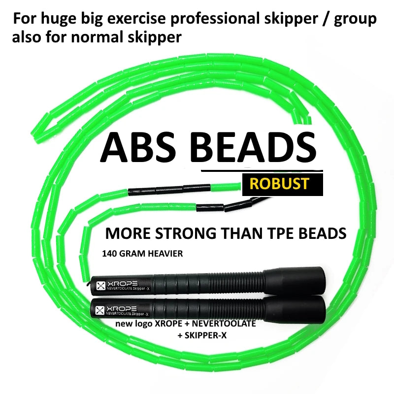 NEVERTOOLATE X Rope 7mm Beaded Jump Rope 2.9m Professional Training