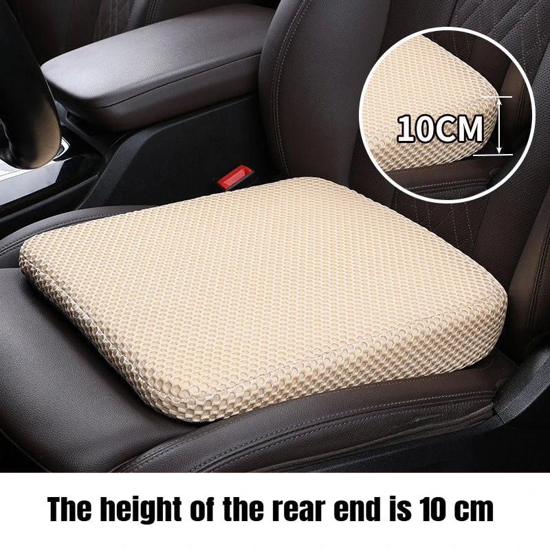 Thickened Car Seat Booster Cushion Memory Foam 3D Mesh Breathable Pad
