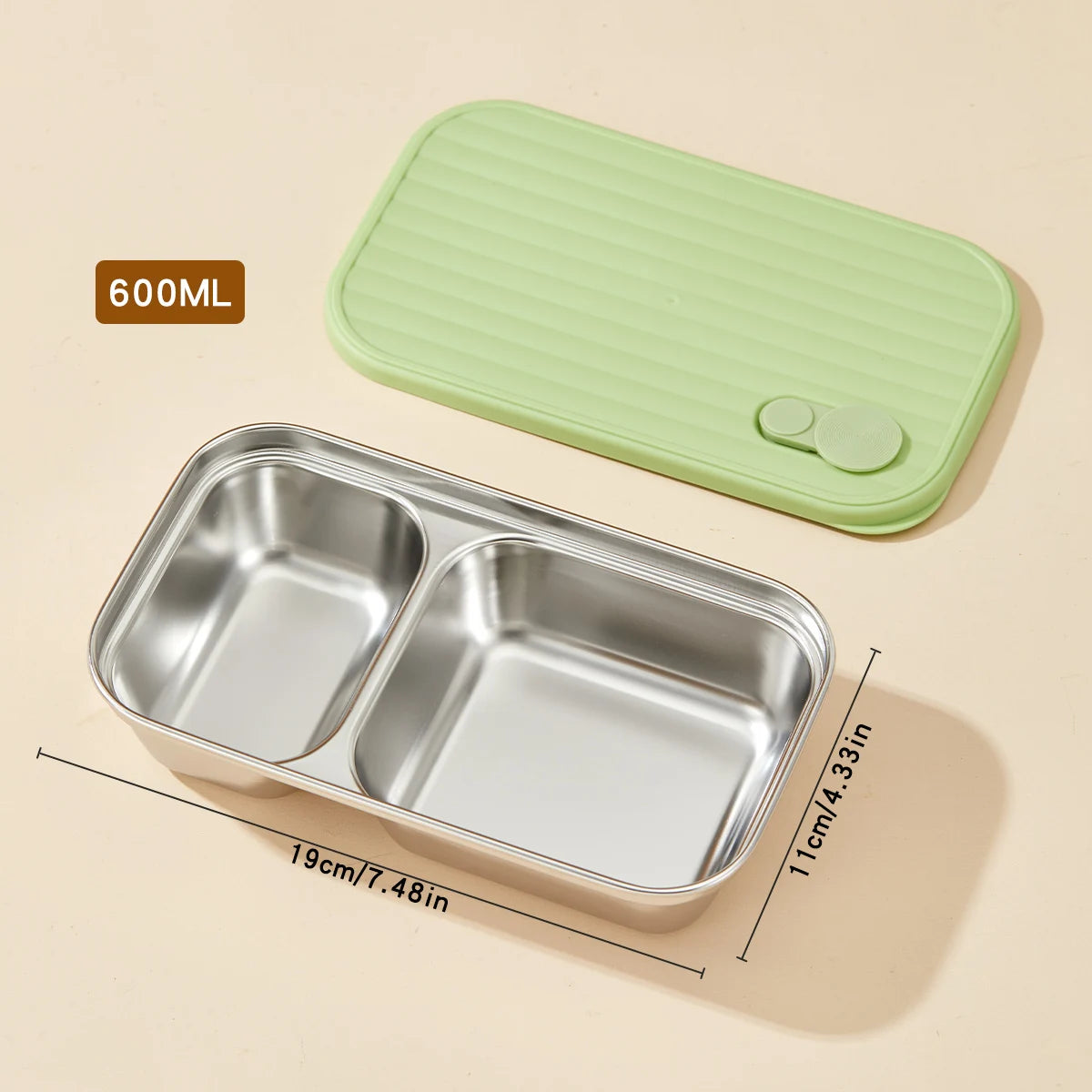 WORTHBUY 304 Stainless Steel Lunch Box Leakproof Stackable Food Container