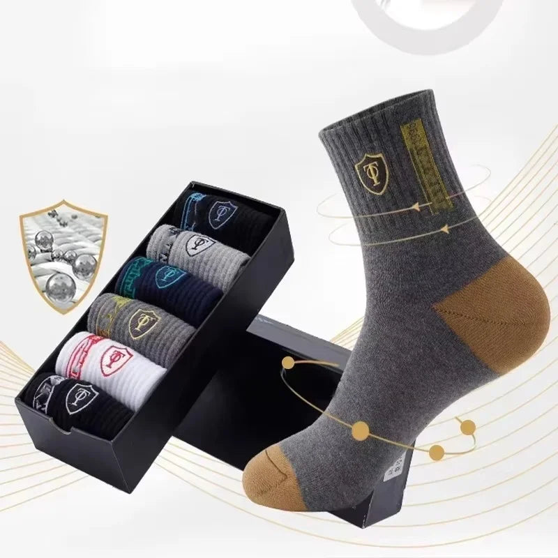 10 Pairs Men's Bamboo Fiber Socks Breathable Cotton Sports & Business Sox