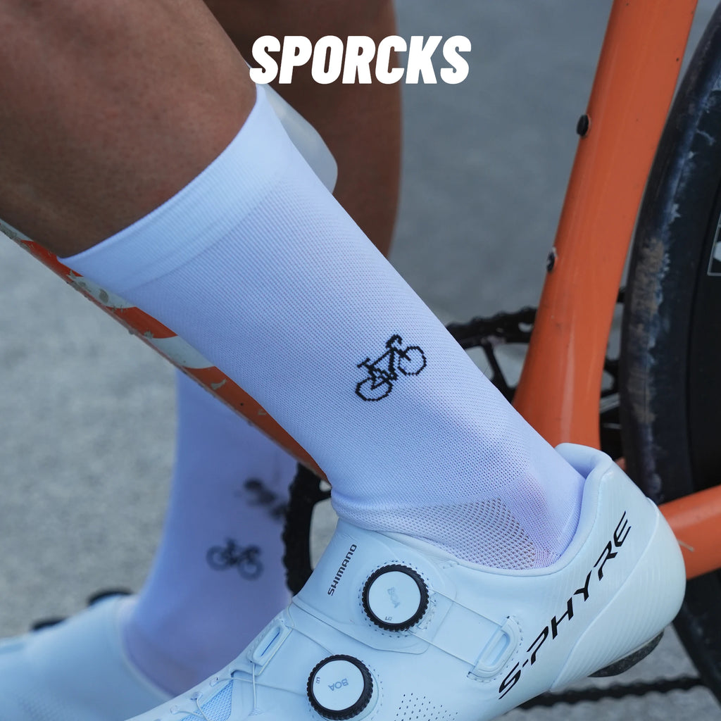 Sports Bicycle Cycling Socks Men Women Road Breathable Mid-Calf Sport