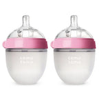 2 Pack BPA Free Baby Feeding Bottles Silicone Set