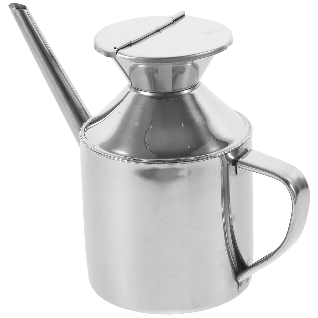 Stainless Steel Oil Pot Dispenser Kitchen Sauce & Vinegar Storage Bottle