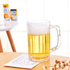 500ml Transparent Plastic Beer Mug Unbreakable Drink Cup