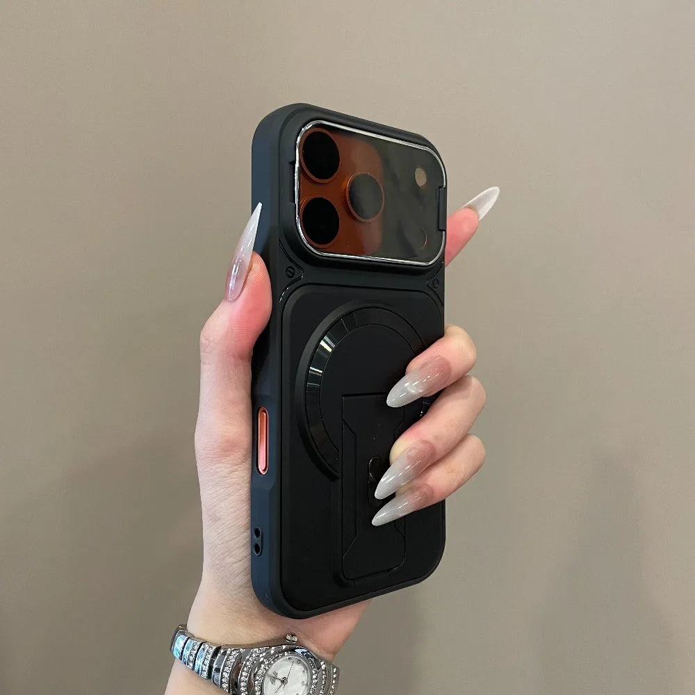 Wireless Charging & Invisible Stand Case for iPhone 17 16 15 Pro Max