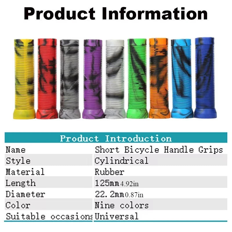 125mm MTB Bike Handlebar Grips 22.2mm Shockproof Anti-Slip Rubber
