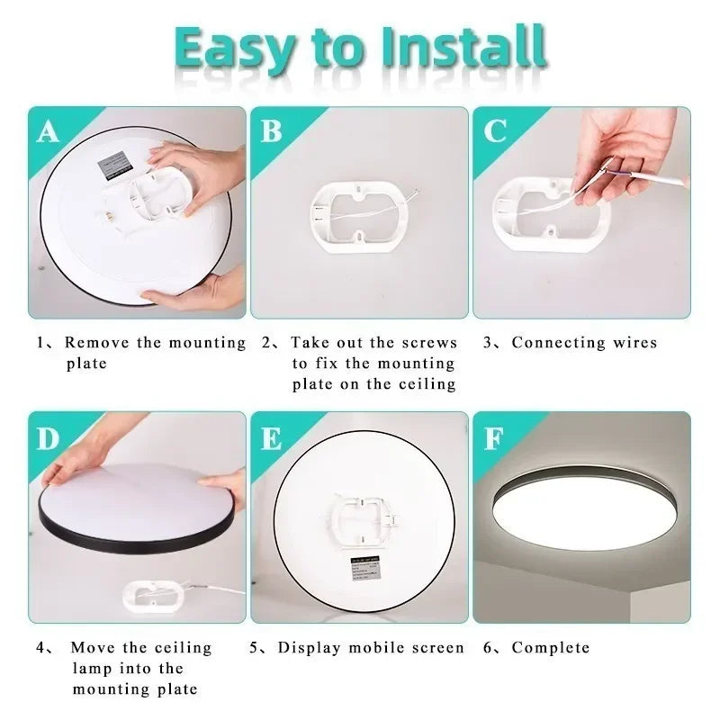 Ultra Thin LED Ceiling Lamp for Bedroom & Living Room