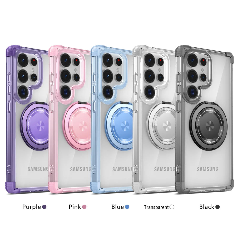 Magnetic Rotating Stand Case for Samsung Galaxy S21 S23 S24 S25 S26