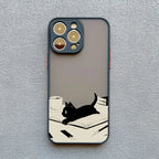 Funny Cat Phone Case for iPhone 11 12 13 14 15 16 17 Pro Max