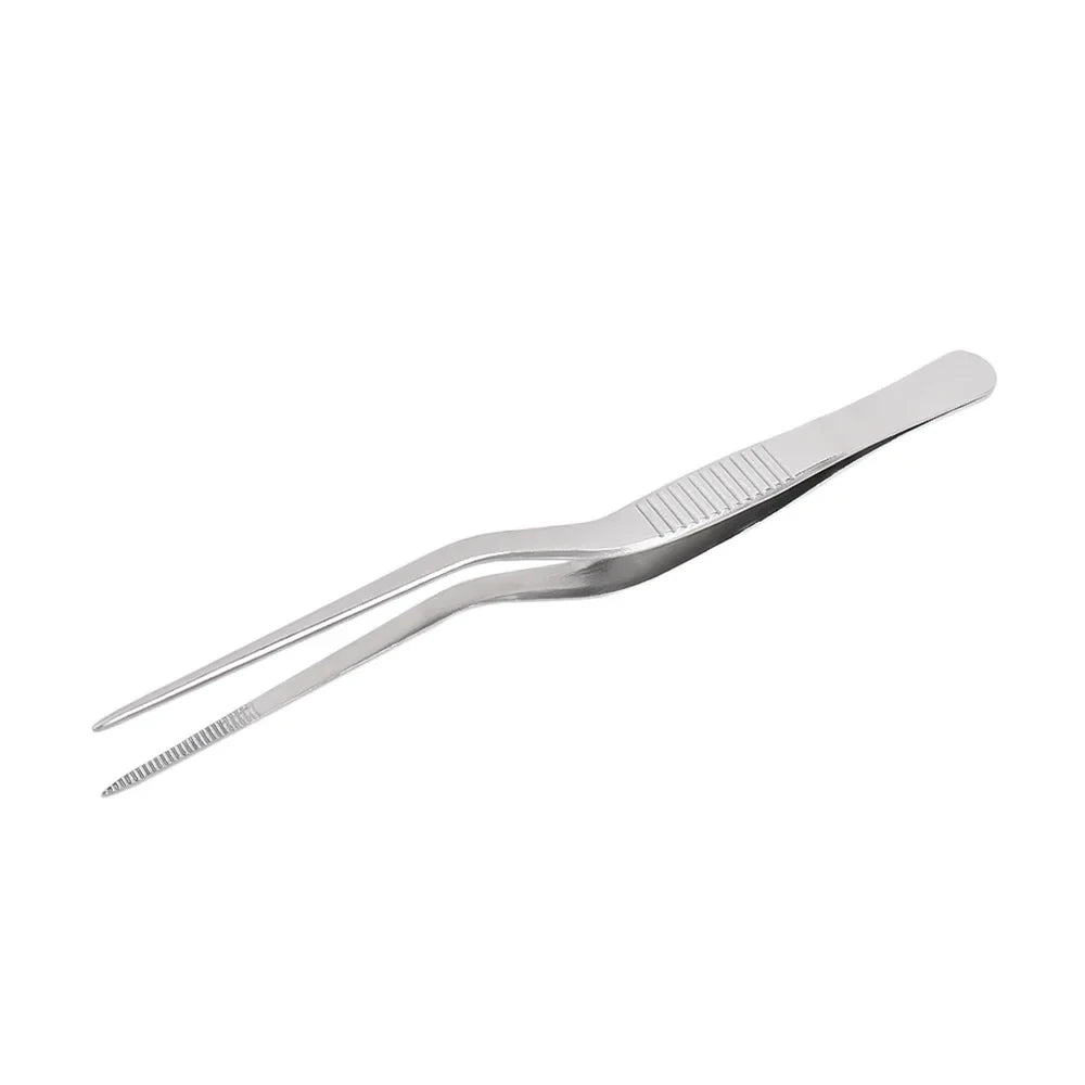 Kitchen Tweezers Stainless Steel – BBQ Food Clip & Cooking Tongs (1/3Pcs)