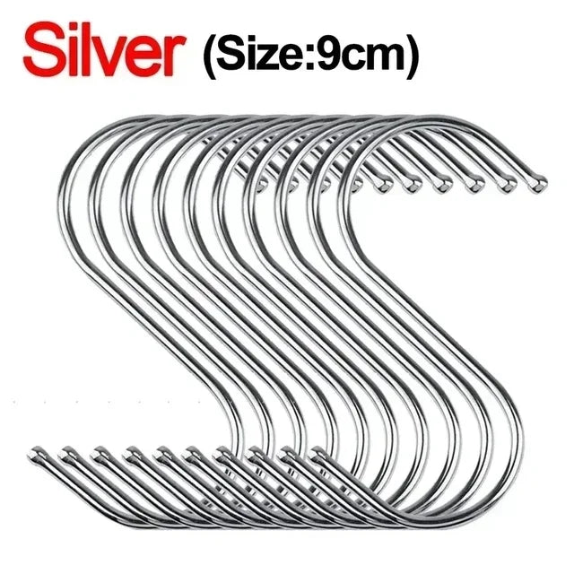 Stainless Steel S Hooks Kitchen Organizer