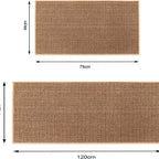 Washable Faux Sisal Kitchen Rug Non-Slip Rubber Back Runner Mat